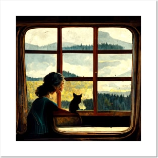 All you need is a cat as you stare out the window Posters and Art